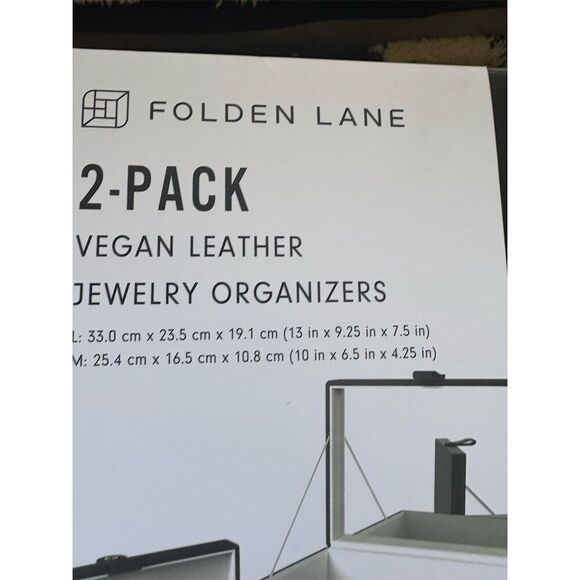 2-Pack Leather Jewelry Organizers with Built-in Mirror - Picture 5 of 9